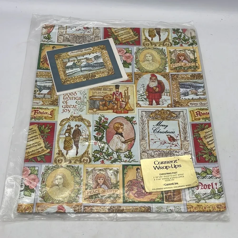 Vintage gift wrap lot floral Christmas Baby birds dolls other new old stock